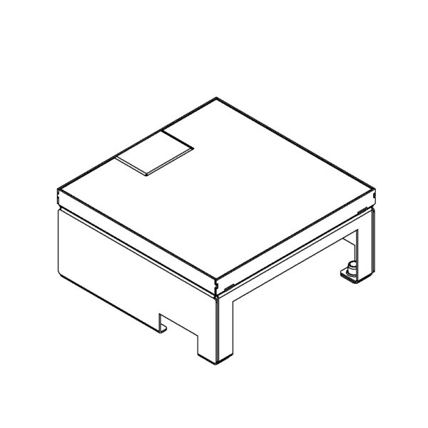 Produktbild UBD 210 207  -  Unterflur-Bodendose UBD 210 inkl. belegtem Deckel aus Chromstahl, geschliffen, und 1 Schnurauslass